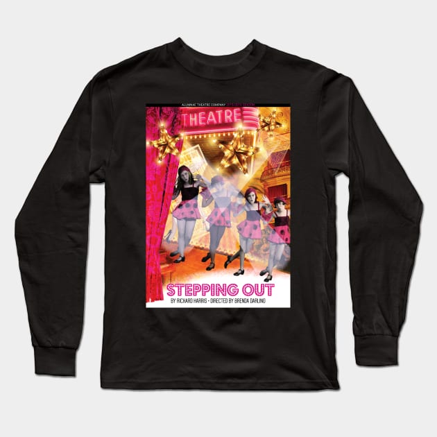 Tap Dancers, Gold Stars at the Cabaret Theatre Long Sleeve T-Shirt by GrayHareCards